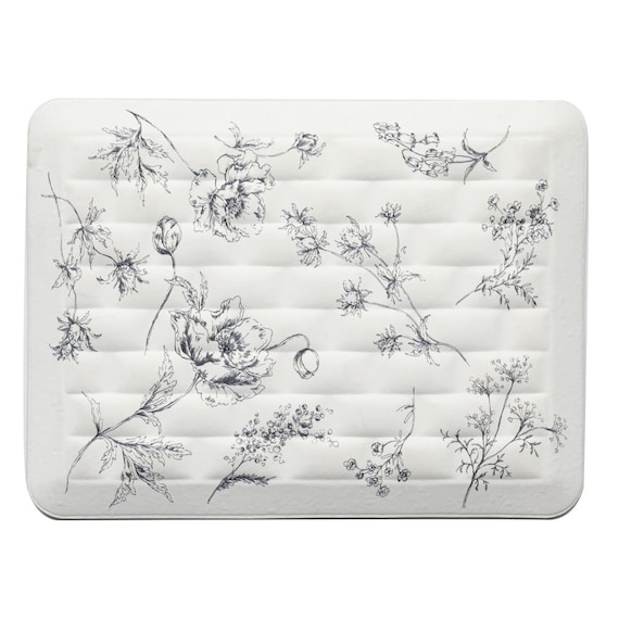 珪藻土入りやわらかバスマット(29×39cm ラインアートUM06) 1枚目画像