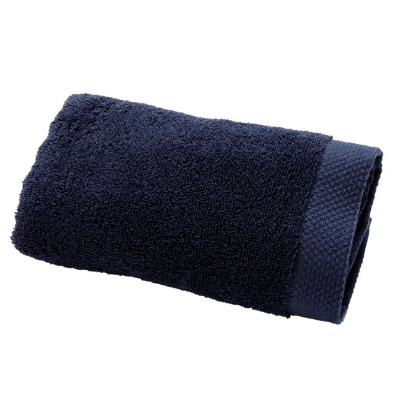 フェイスタオル(ネイビー SW01)+バスタオル(ネイビー SW01)2点セット 3枚目画像