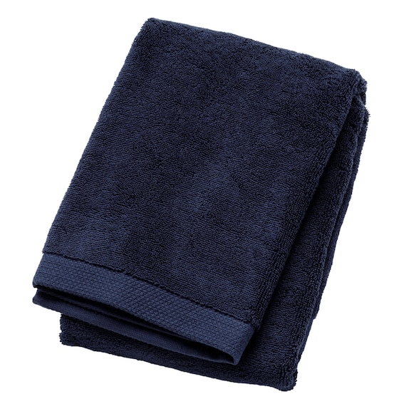 フェイスタオル(ネイビー SW01)+バスタオル(ネイビー SW01)2点セット 4枚目画像