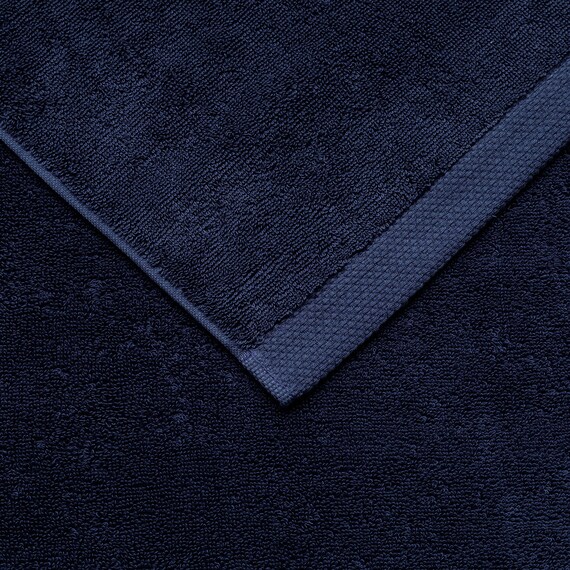 フェイスタオル(ネイビー SW01)+バスタオル(ネイビー SW01)2点セット 5枚目画像