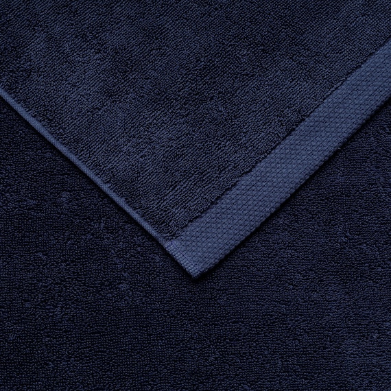 フェイスタオル(ネイビー SW01)+バスタオル(ネイビー SW01)2点セット 5枚目画像