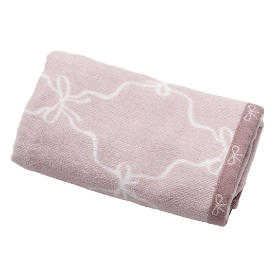 フェイスタオル(リボンラティス ローズ NG09) 1枚目画像