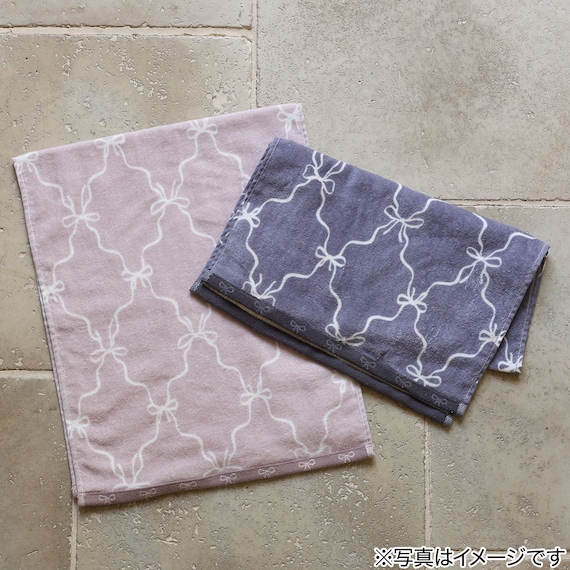 フェイスタオル(リボンラティス ローズ NG09) 2枚目画像