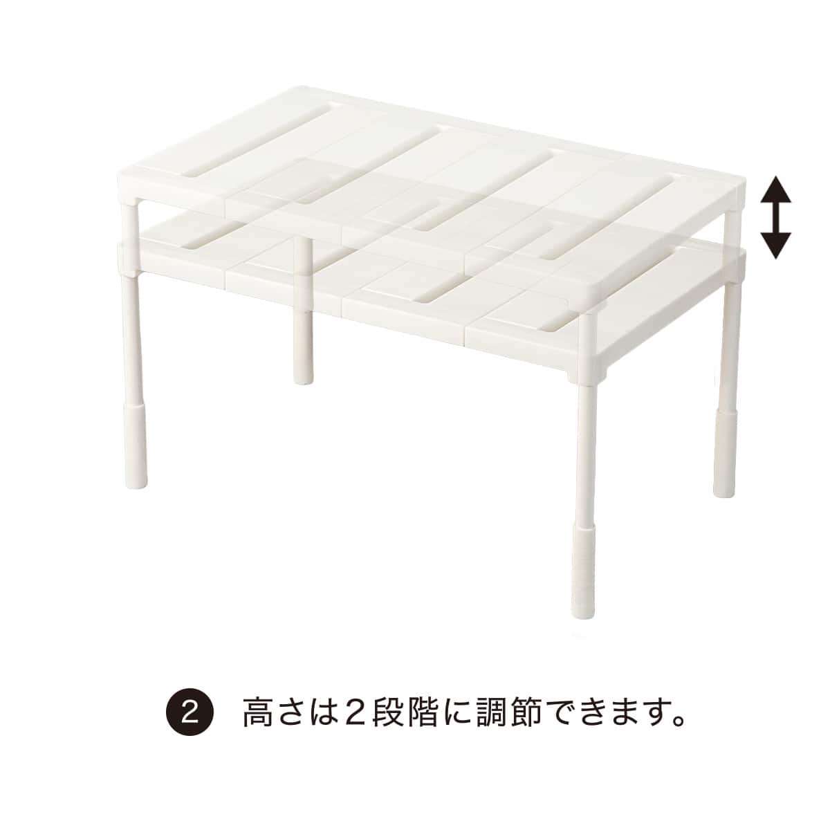 洗面・シンク下収納7点セット】縦横・奥行 伸縮ラック+整理ボックス