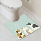 水洗いできるトイレマット(ネコ JQ33) 1枚目画像