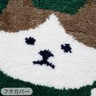 【2点セット】トイレマット+普通型＆洗浄･暖房型兼用トイレフタカバー(ネコガラ LG30) 9枚目画像