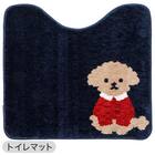 【2点セット】トイレマット+普通型＆洗浄･暖房型兼用トイレフタカバー(イヌガラ LG40) 10枚目画像