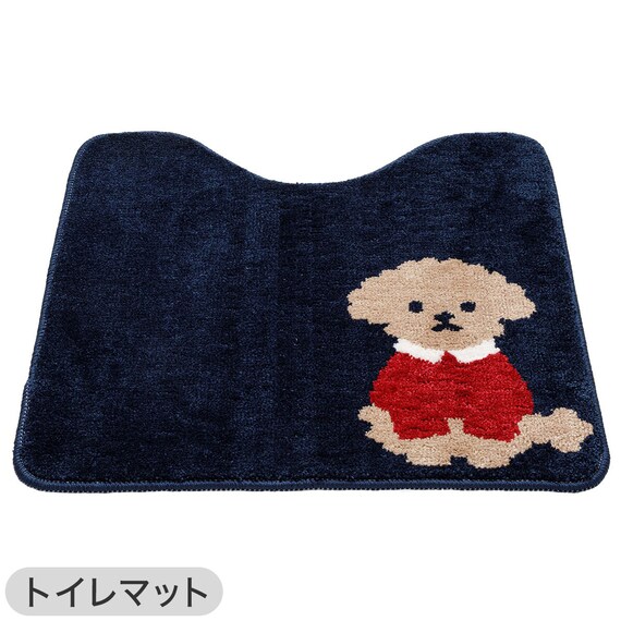 【2点セット】トイレマット+普通型＆洗浄･暖房型兼用トイレフタカバー(イヌガラ LG40) 12枚目画像