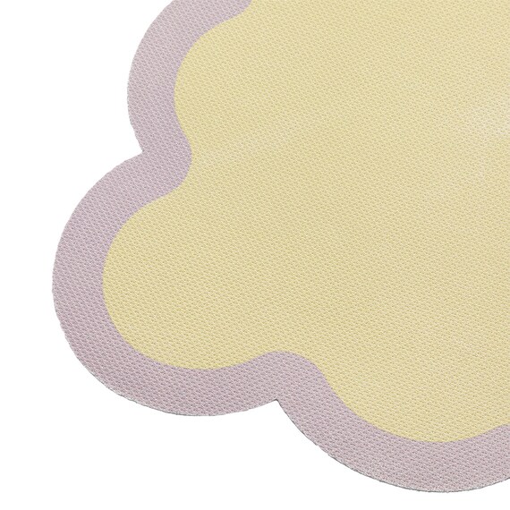 やわらかいバスマット スカラップ(イエロー NR02) 4枚目画像