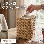ラタン風 編み込みダストボックス(HN025)
