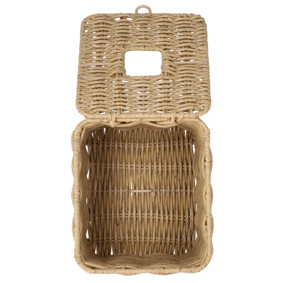 ラタン風 編み込み ペーパーボックス(HN025) 5枚目画像