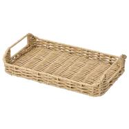 ラタン風 編み込みトレイ浅型(HN025)