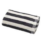 しまがら ループ付き フェイスタオル(グレー TY) 1枚目画像