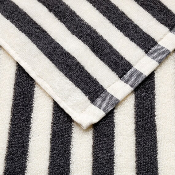 しまがら ループ付き フェイスタオル(グレー TY) 3枚目画像