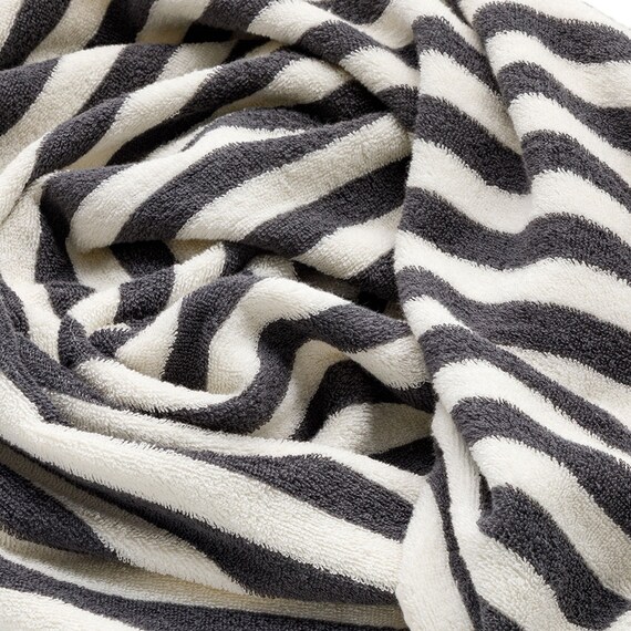 しまがら ループ付き フェイスタオル(グレー TY) 5枚目画像