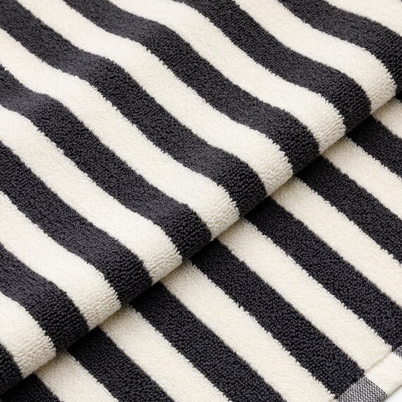 しまがら ループ付き バスマット(グレー TY) 2枚目画像