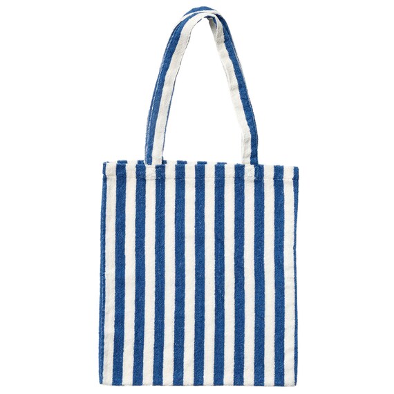 しまがら ループ付き ランドリートート(ブルー TY) 3枚目画像