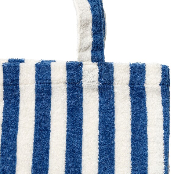 しまがら ループ付き ランドリートート(ブルー TY) 5枚目画像