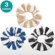 しまがら ループ付き シュシュ