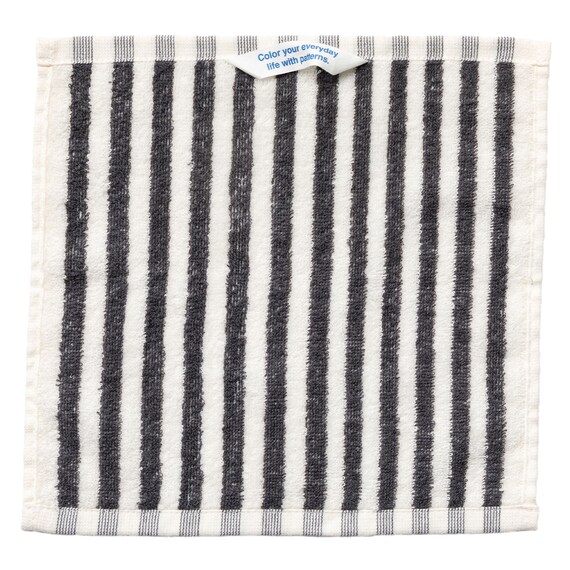 しまがら ハンドタオル(グレー TY) 2枚目画像