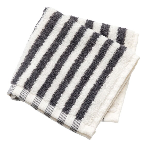 しまがら ハンドタオル(グレー TY) 3枚目画像