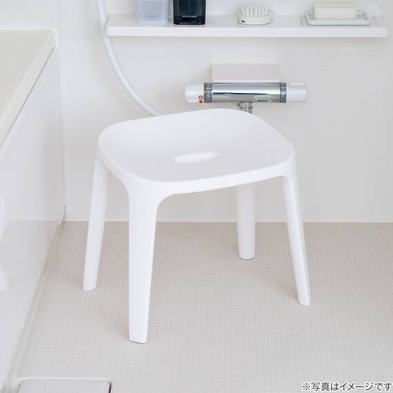 バスチェア 座面高30cm(EX30 ホワイト) 3枚目画像