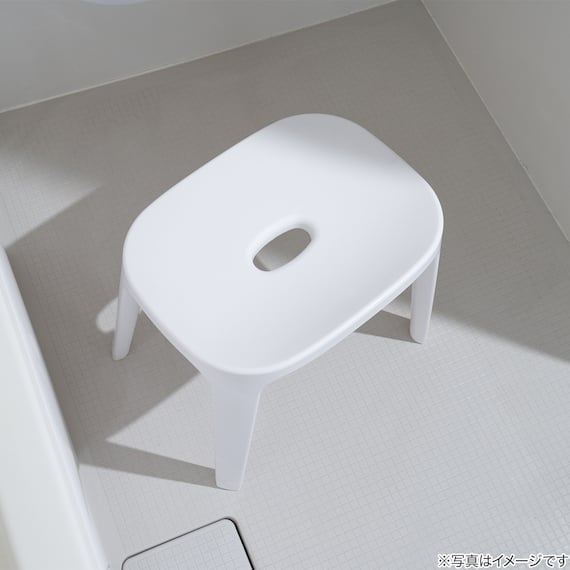 バスチェア 座面高30cm(EX30 ホワイト) 4枚目画像