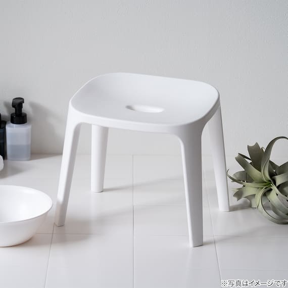 バスチェア 座面高30cm(EX30 ホワイト) 5枚目画像
