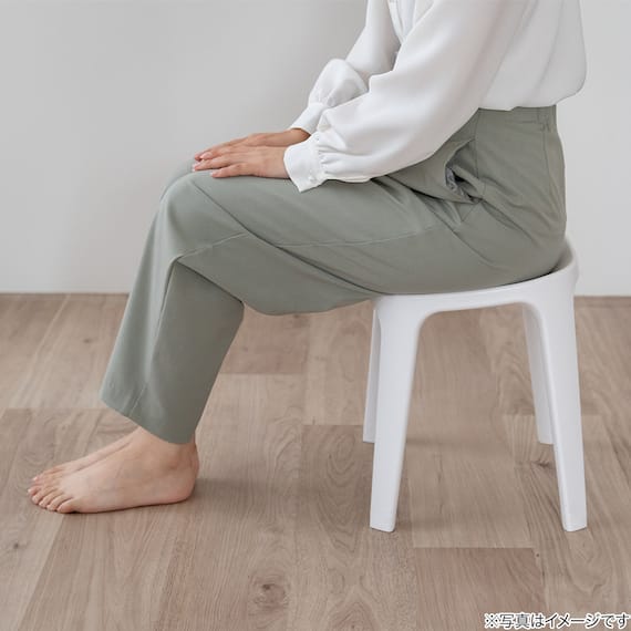 バスチェア 座面高30cm(EX30 ホワイト) 7枚目画像