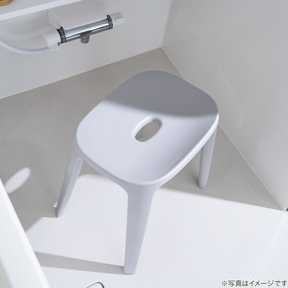 バスチェア 座面高40cm(EX40 ライトグレー) 4枚目画像