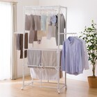 【家族分一気に干せる】 大容量 室内物干し (ホワイト FC07) 1枚目画像