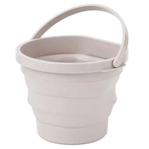 たためるバケツ10L(Lモカ DE01) 1枚目画像