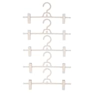 連結できるスカートズボンハンガー 5本組(ライトモカ SU02)