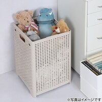 【デコホーム商品】折りたたみランドリーバスケット(ライトモカ SR2)
