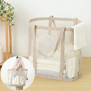 【デコホーム商品】ランドリーメッシュバッグ(ライトモカ DN03)