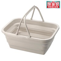 靴が洗えるタタメルバケツ(15L ライトモカ)
