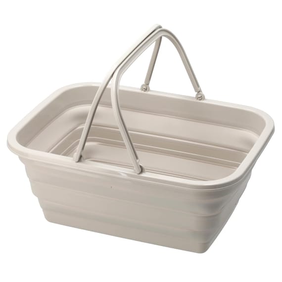 靴が洗えるタタメルバケツ(15L ライトモカ) 1枚目画像