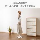 【たたんでポールハンガーとしても使える】 ランドリースタンド(BH11 ホワイト) 5枚目画像