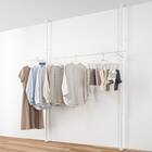 壁面突っ張り 物干し(BH12 ホワイト) 1枚目画像