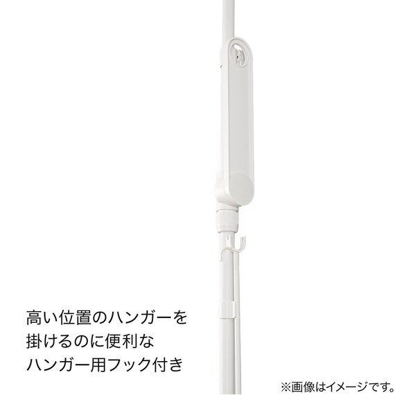 壁面突っ張り 物干し(BH12 ホワイト) 6枚目画像