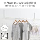 壁用物干ハンガー(2個組 DL04) 2枚目画像