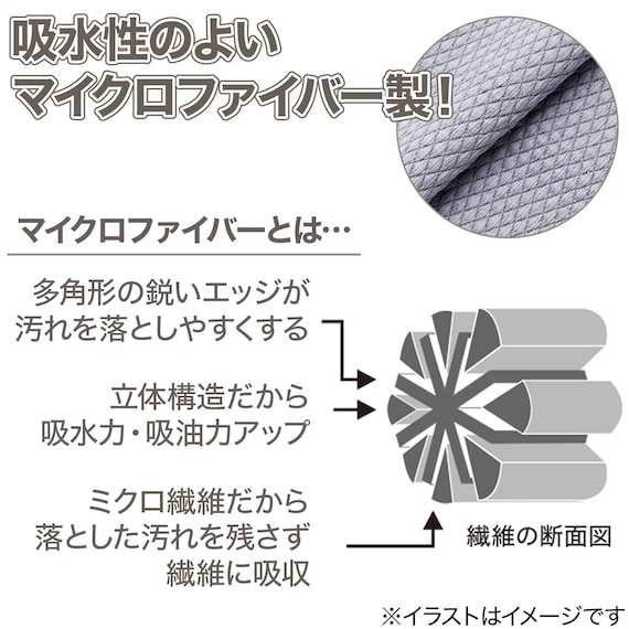 鏡の水あかすっきりクロス 2枚入(2P TR11) 4枚目画像