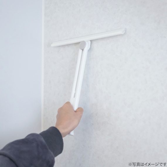 コンパクトになる 折りたたみ マグネット水切りワイパー(ホワイト) 2枚目画像