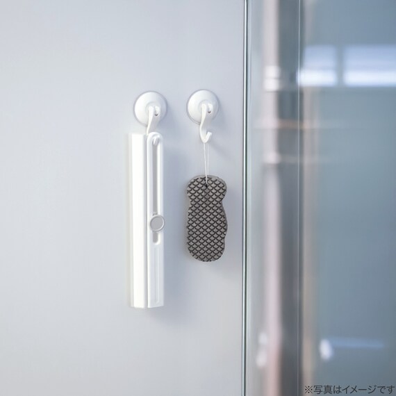 コンパクトになる 折りたたみ マグネット水切りワイパー(ホワイト) 4枚目画像
