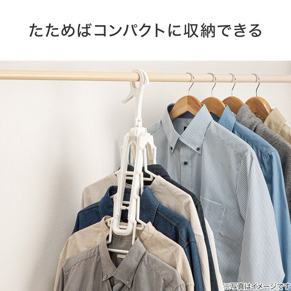 折りたためる 8連ハンガー(HG002) 2枚目画像