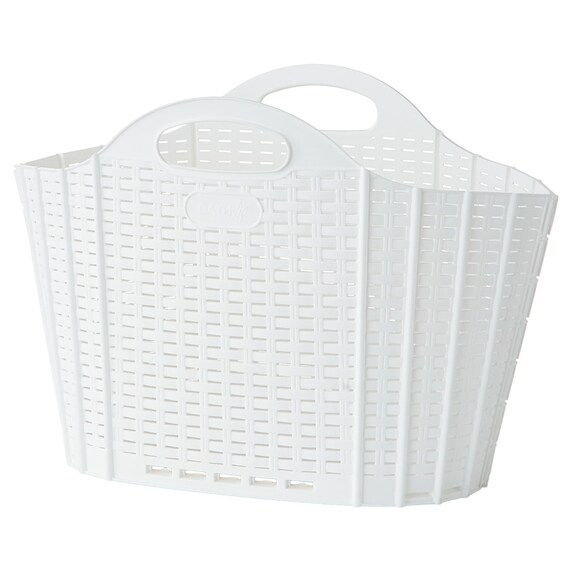 折りたためるランドリーバスケット20L(ホワイト) 1枚目画像