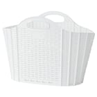 折りたためるランドリーバスケット20L(ホワイト) 1枚目画像