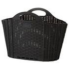 折りたためるランドリーバスケット20L(ブラック) 1枚目画像