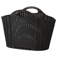 折りたためるランドリーバスケット20L(ブラック)