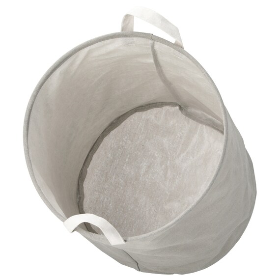 丸形 ランドリーバスケット(ライトグレー LY01) 4枚目画像